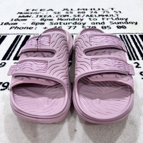 Hoka Ora Luxe Recovery Slides PALE MAUVE / WISTFUL MAUVE - Picture 3 of 8